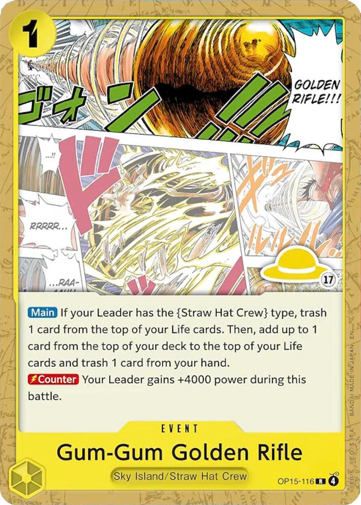 Gum-Gum Golden Rifle (Luffy Deck) [Set Sail Deck Set] Bandai