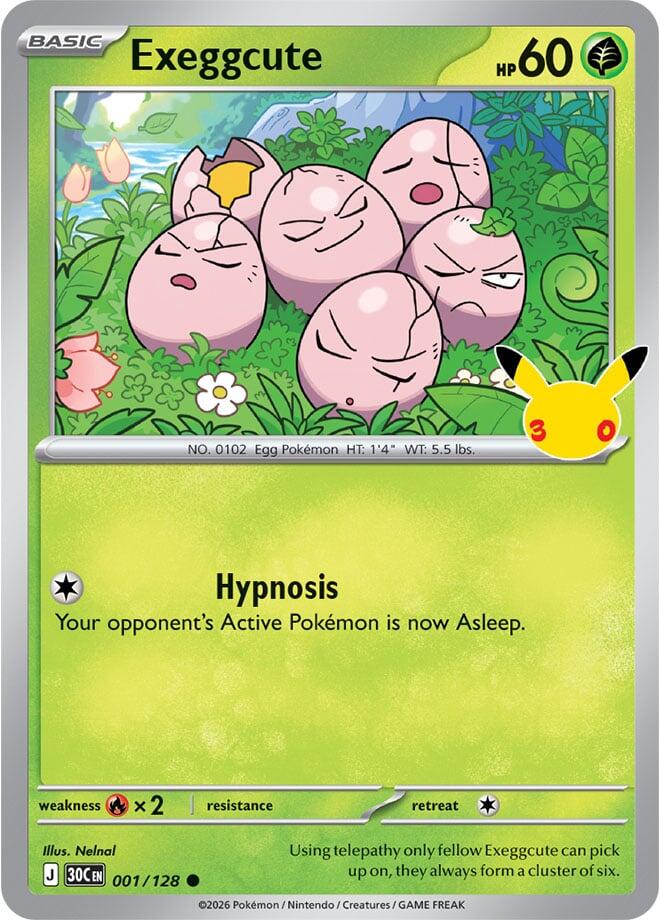 Exeggcute (001/128) [Mega Evolution: 30th Celebration] Pokémon