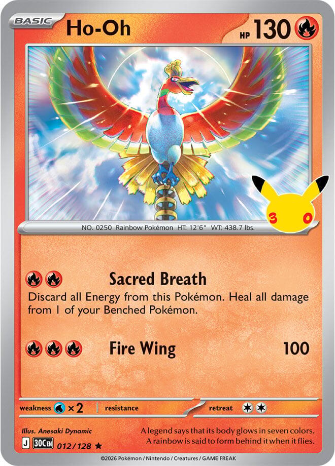 Ho-Oh (012/128) [Mega Evolution: 30th Celebration] Pokémon