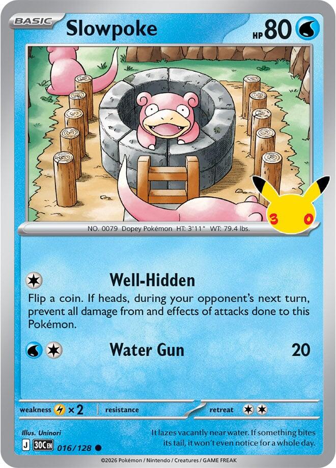 Slowpoke (016/128) [Mega Evolution: 30th Celebration] Pokémon