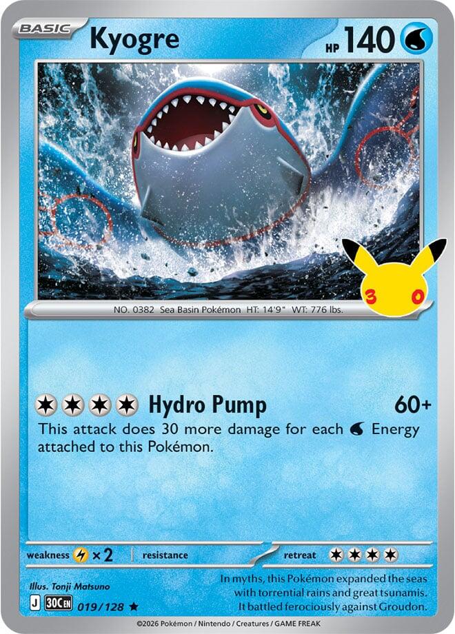 Kyogre (019/128) [Mega Evolution: 30th Celebration] Pokémon