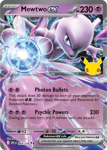 Mewtwo ex (064/128) [Mega Evolution: 30th Celebration] Pokémon
