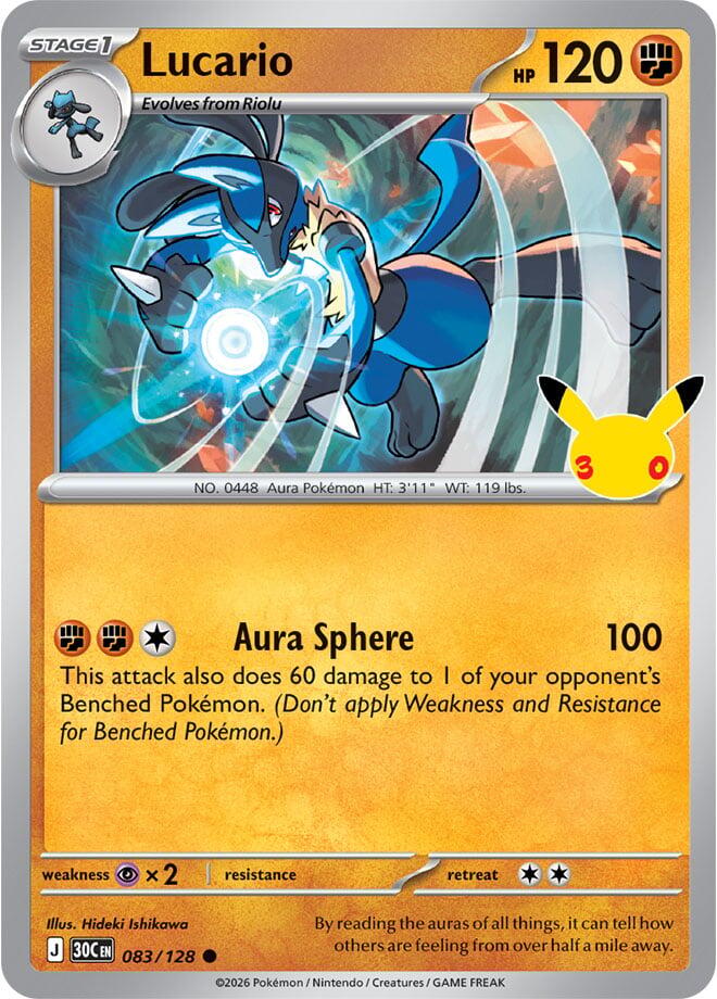 Lucario (083/128) [Mega Evolution: 30th Celebration] Pokémon