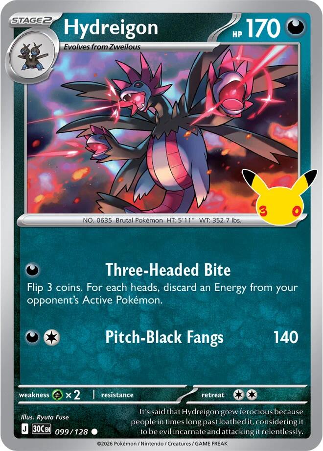 Hydreigon (099/128) [Mega Evolution: 30th Celebration] Pokémon