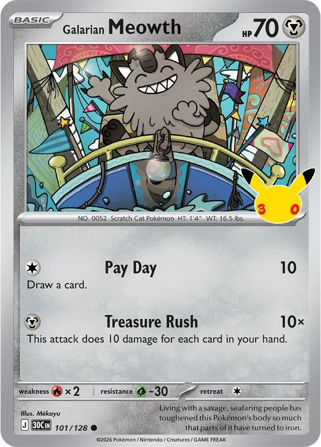 Galarian Meowth (101/128) [Mega Evolution: 30th Celebration] Pokémon