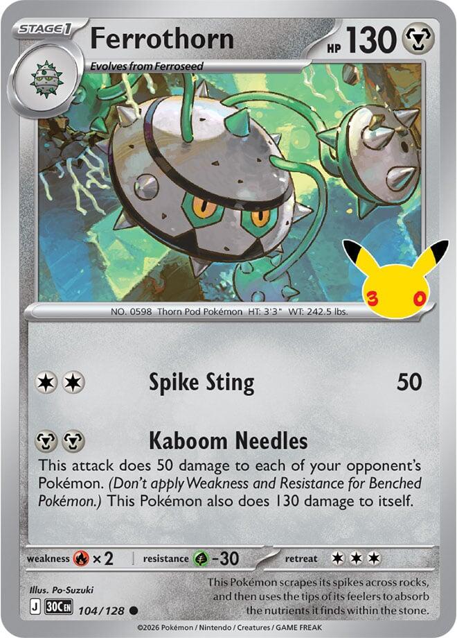 Ferrothorn (104/128) [Mega Evolution: 30th Celebration] Pokémon