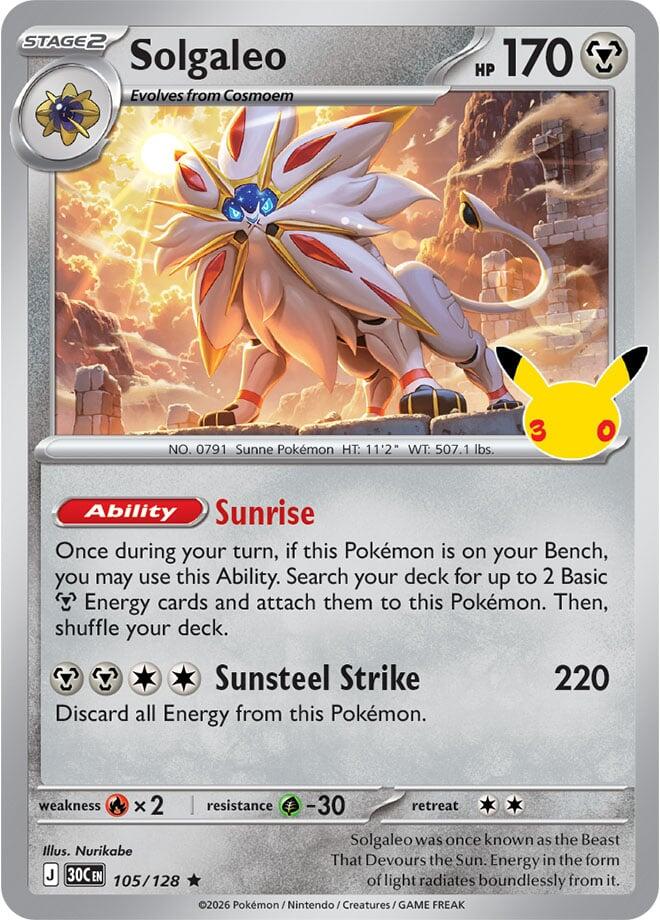 Solgaleo (105/128) [Mega Evolution: 30th Celebration] Pokémon