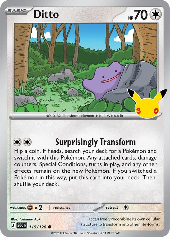 Ditto (115/128) [Mega Evolution: 30th Celebration] Pokémon