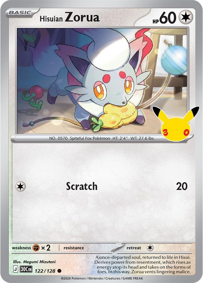 Hisuian Zorua (122/128) [Mega Evolution: 30th Celebration] Pokémon