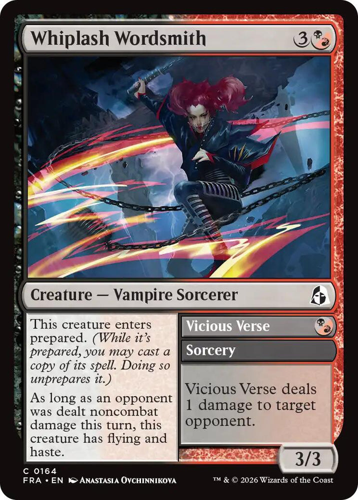 Whiplash Wordsmith [Reality Fracture] Magic: The Gathering