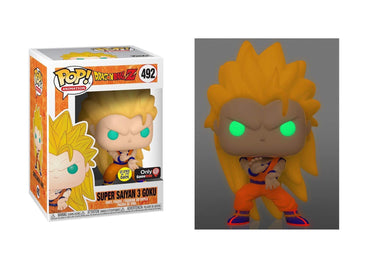 Funko Pop! Dragonball Z Super Saiyan 3 Goku Glow in The Dark GITD Exclusive Variant FUNKO