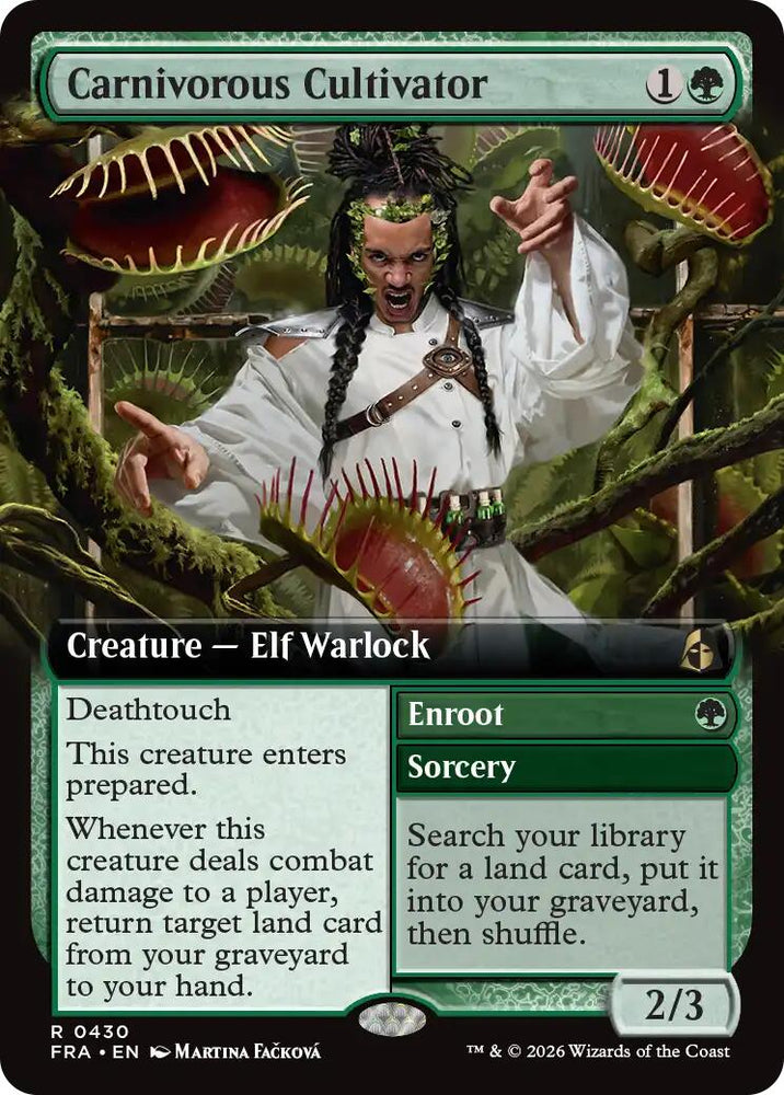 Carnivorous Cultivator (Extended Art) [Reality Fracture] Magic: The Gathering
