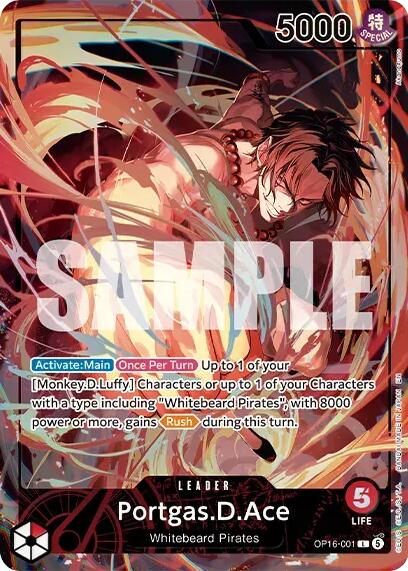 Portgas.D.Ace (Official Playmat - Flame-Flame Fruit Coliseum Edition) [One Piece Promotion Cards] Bandai