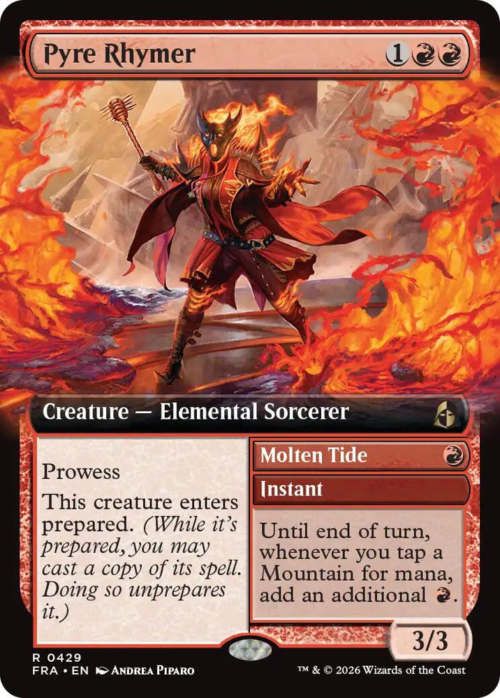 Pyre Rhymer (Extended Art) [Reality Fracture] Magic: The Gathering