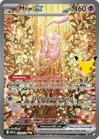 Mew ex (152/128) [Mega Evolution: 30th Celebration] Pokémon