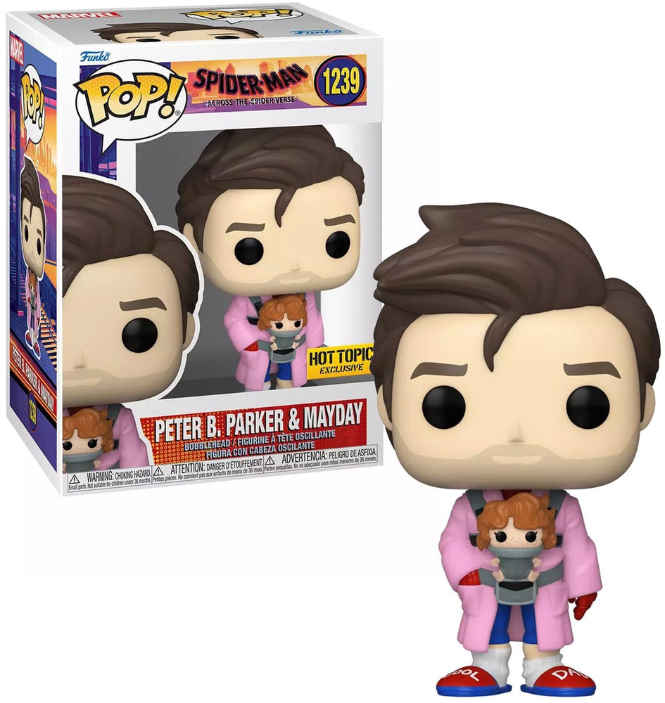 Funko Marvel Spider- Man Spider -Bath Peter Parker and MayDay Figure pop!Marvel (hot Topic Exclusive Model) FUNKO