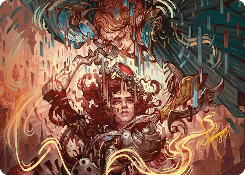 Identity Echo Art Card (Gold-Stamped Signature) [Reality Fracture Art Series] Magic: The Gathering