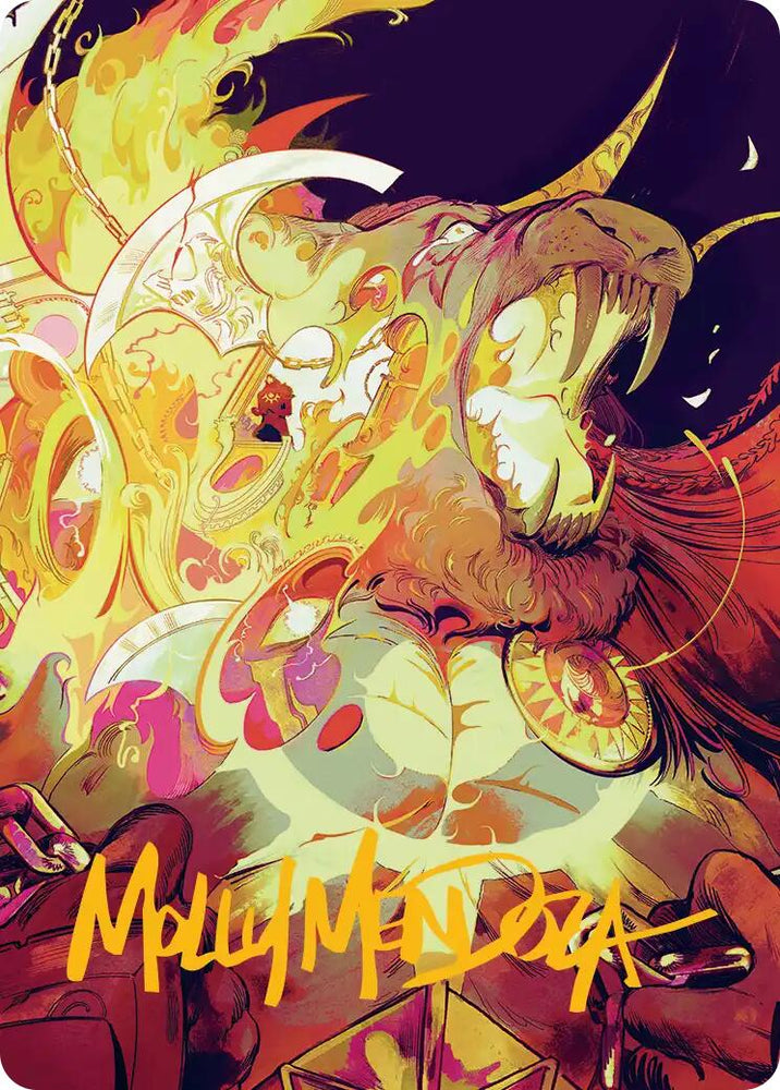 Ajani's Anguish Art Card (Gold-Stamped Signature) [Reality Fracture Art Series] Magic: The Gathering