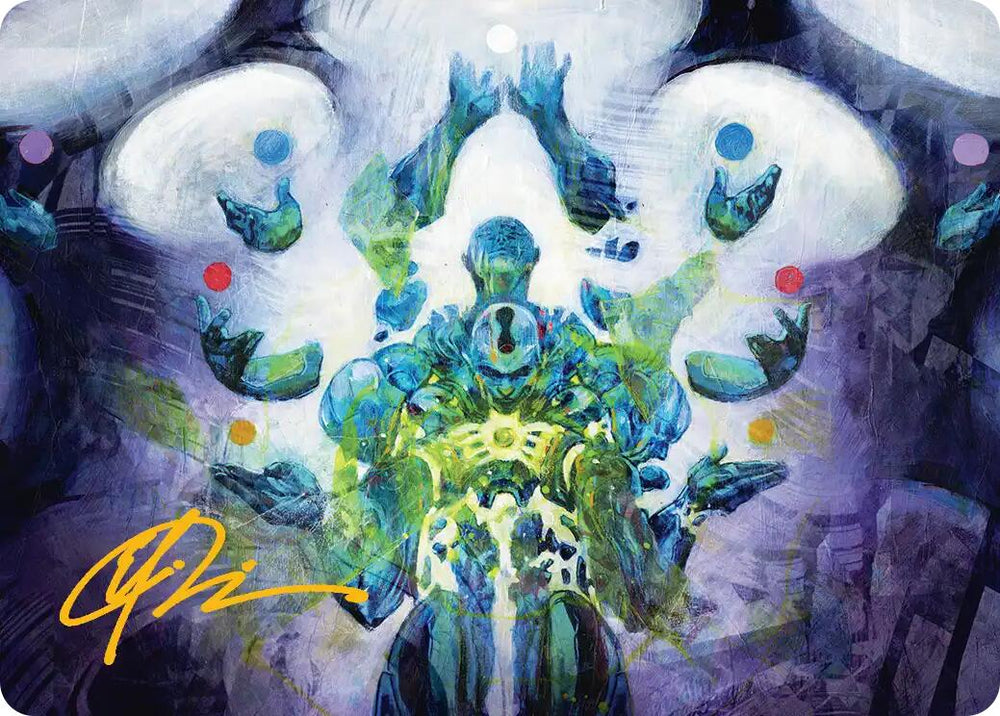 Avatar of Burgeoning Echoes Art Card (Gold-Stamped Signature) [Reality Fracture Art Series] Magic: The Gathering