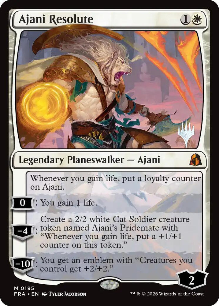 Ajani Resolute [Reality Fracture Promos] Magic: The Gathering
