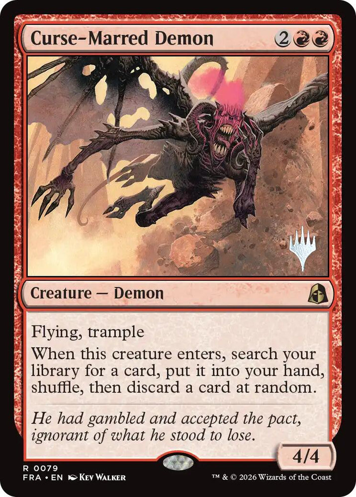 Curse-Marred Demon [Reality Fracture Promos] Magic: The Gathering