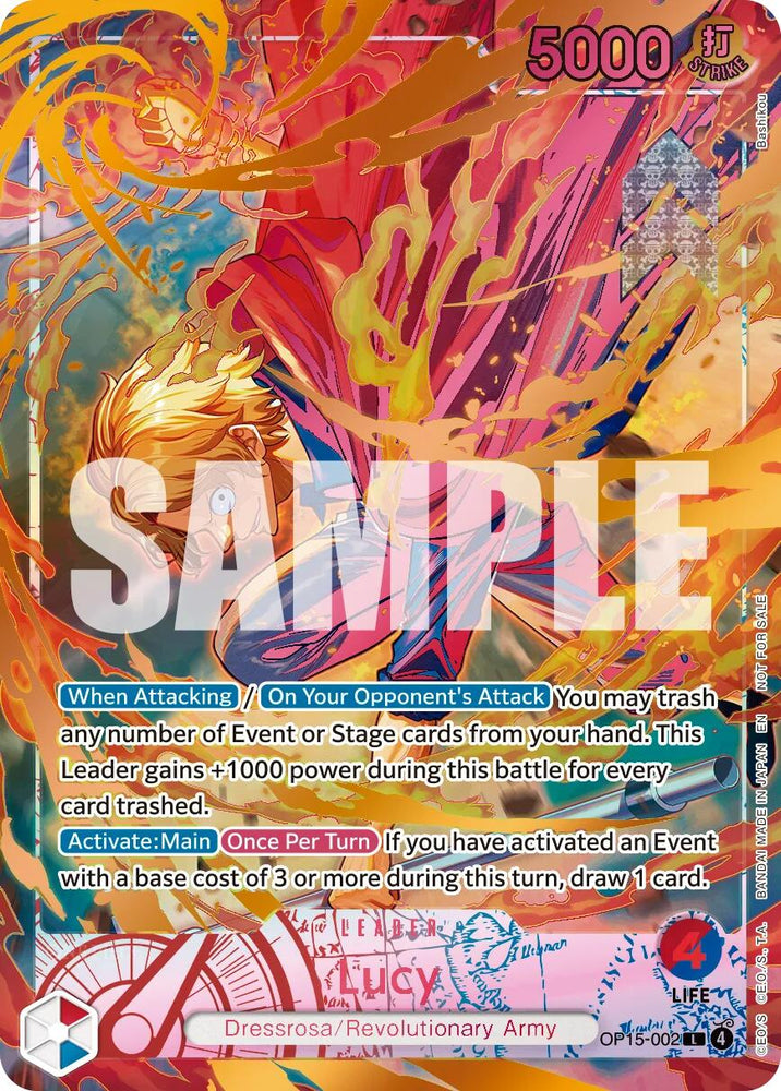 Lucy (Flame-Flame Fruit Coliseum) [One Piece Promotion Cards] Bandai