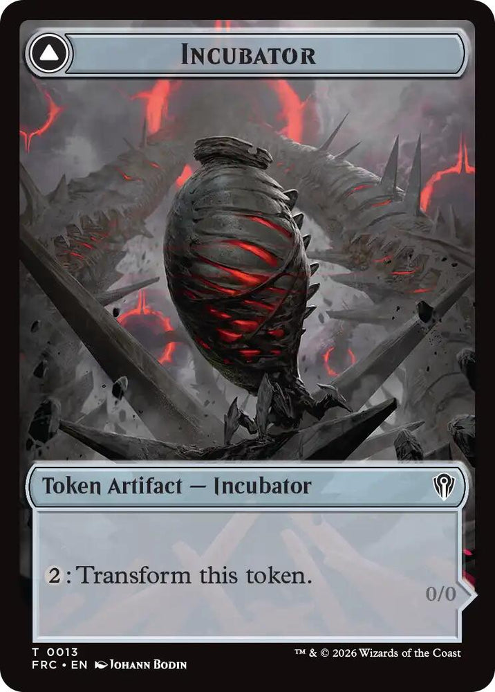 Phyrexian // Incubator Double-Sided Token [Reality Fracture Commander Tokens] Magic: The Gathering