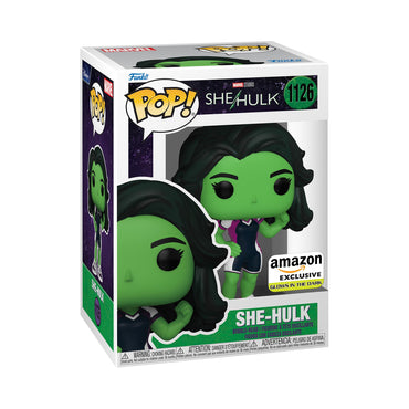 Funko Pop Marvel: She-Hulk - She-Hulk Glow in The Dark - Amazon Exclusive - Collectable Vinyl Figure - Gift Idea - Official Merchandise - Toys for Kids & Adults - Superheroes Fans FUNKO