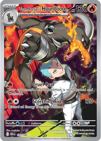 Team Rockets Houndoom 191/182  Destined Rivals Illustration Rare  Foil Card