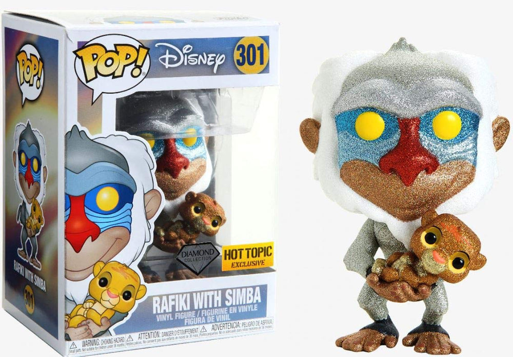 Funko POP! Diamond Collection - Disney [#301] - Rafiki with Simba - Hot Topic Exclusive! FUNKO