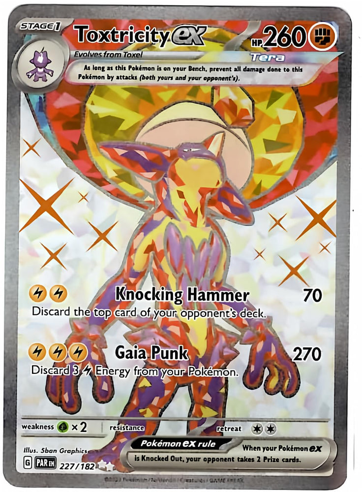 Pokemon - Toxtricity ex 227/182 - Paradox Rift - Tera Full Art - Ultra Rare - Single Card Pokémon
