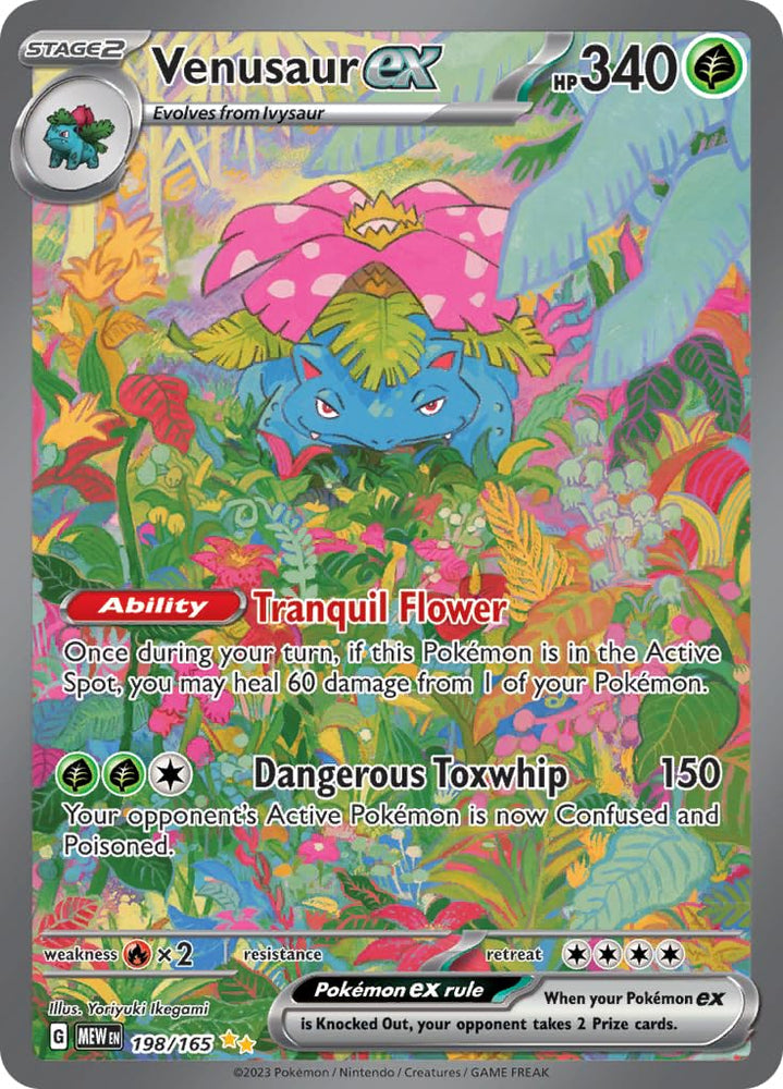 Pokemon - Venusaur ex 198/165 - Pokemon 151 - Special Illustration Rare - Single Card Pokémon