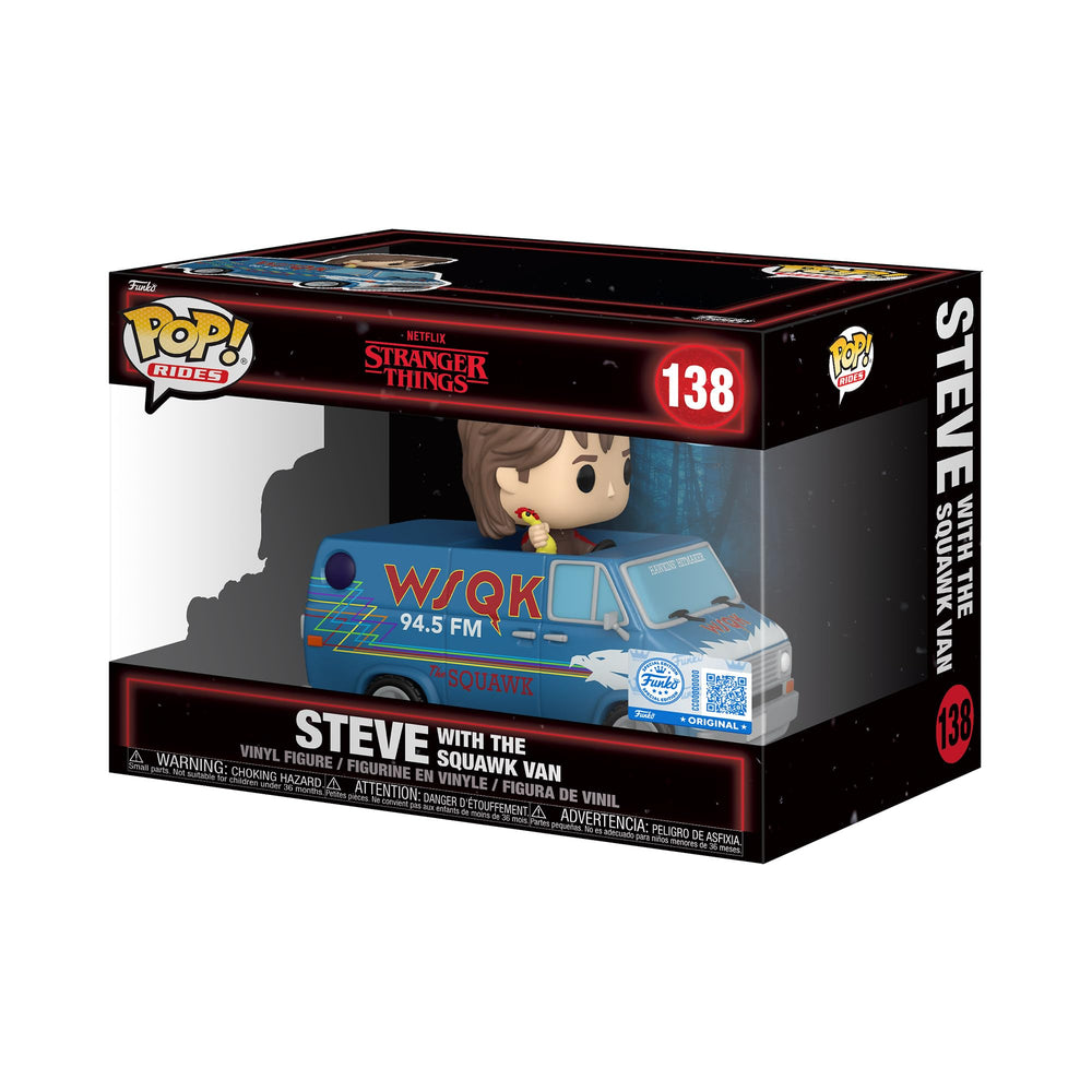 Funko POP! Rides Deluxe: Stranger Things Season 5 - Steve with The Squawk Van - Vinyl Collectible Figure - Gift Idea - Official Merchandise - Toy for Children and Adults