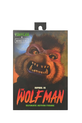 NECA Universal Monsters/Teenage Mutant Ninja Turtles Raphael as The Wolfman 7" Scale Action Figure FIGURE