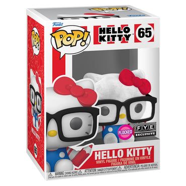 Funko Pop! Hello Kitty 65 - Hello Kitty Hipster Nerd with Glasses Exclusive Flocked FUNKO