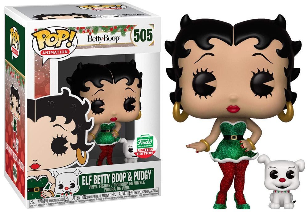 Funko POP! Animation: Betty Boop - Elf Betty Boop & Pudgy #505 - Funko's [2018] 12 Days Of Christmas Exclusive! FUNKO