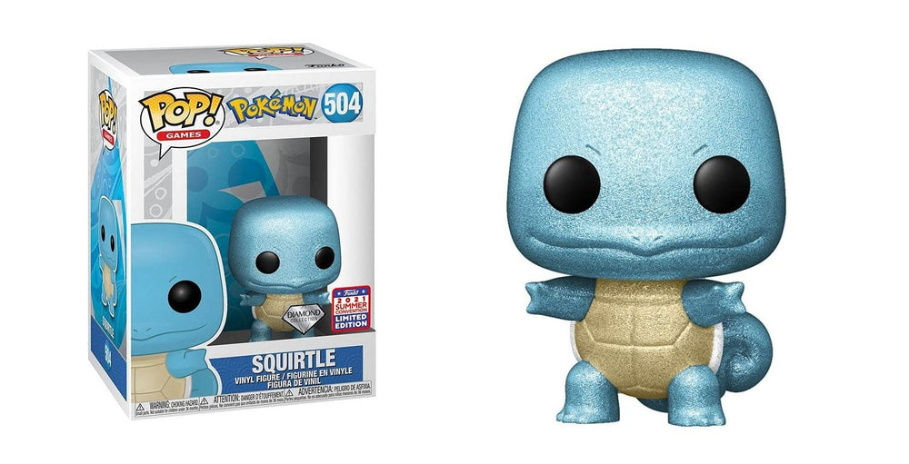 Funko POP! Games: Pokemon Squirtle Diamond Collection 2021 FunKon Exclusive 504 Shared Summer FUNKO