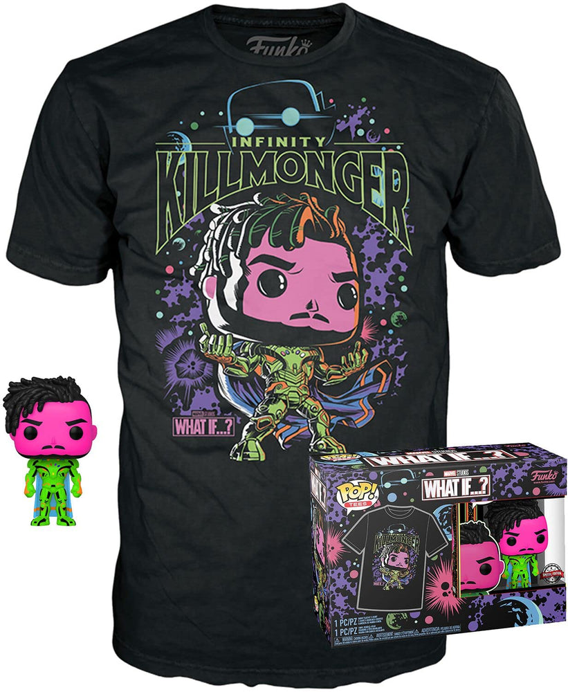 Funko POP & TEE: Anything Goes S3- XL, Multicolor Marvel What IF...? KillMonger