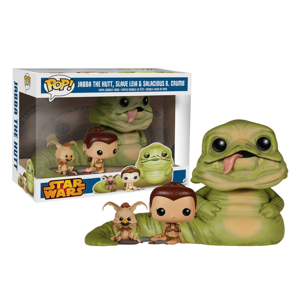 Funko POP! Exclusive Star Wars 6" Jabba the Hutt with Slave Leia & Salacious B. Crumb FUNKO