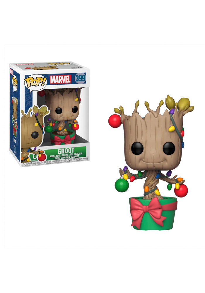 Funko POP! Bobble: Marvel - Holiday Groot with Lights and Ornaments FUNKO