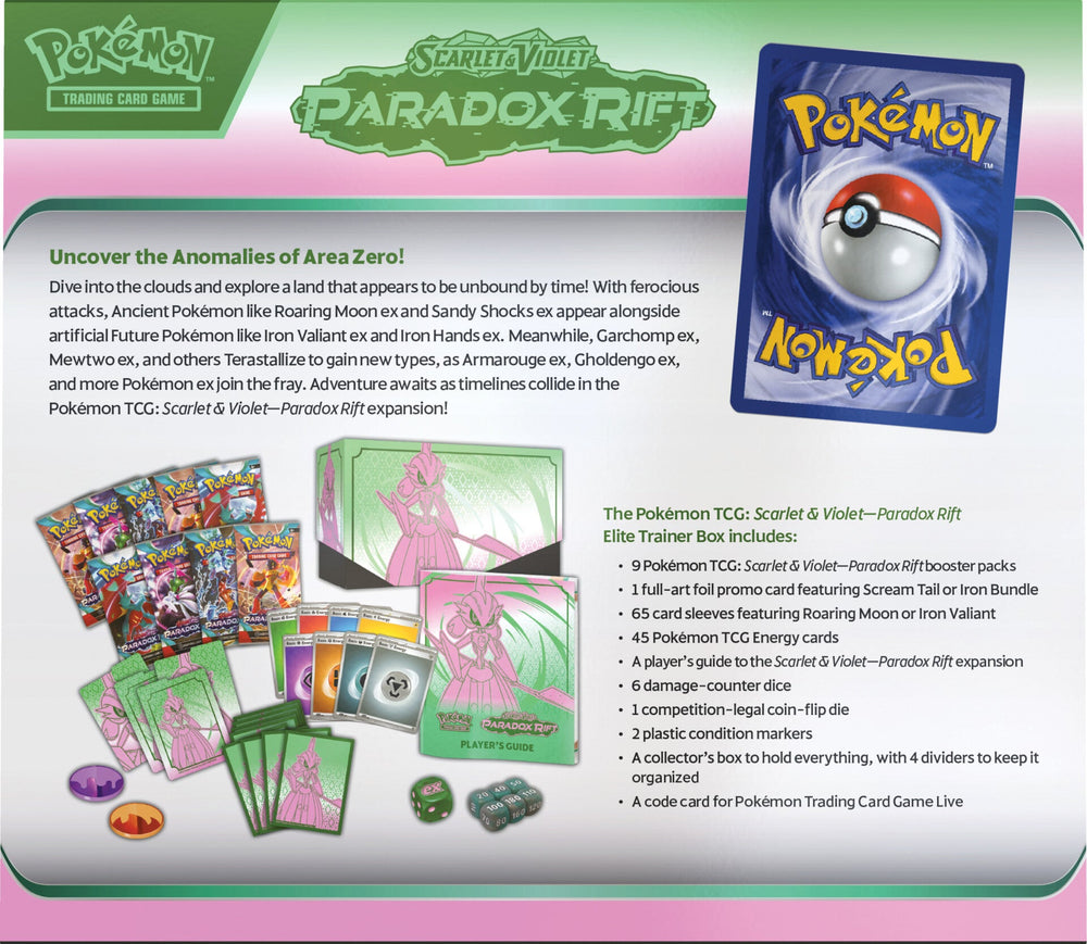 Scarlet & Violet: Paradox Rift - Elite Trainer Box (Iron Valiant) Pokémon