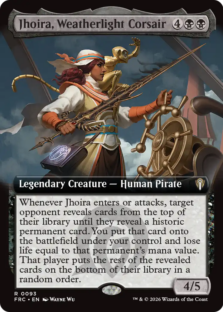 Jhoira, Weatherlight Corsair (Extended Art) [Reality Fracture Commander] Magic: The Gathering
