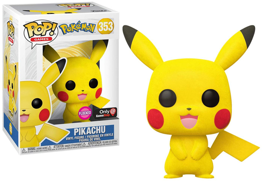 Funko POP! Games: Pokemon - Pikachu [Flocked] #353 Exclusive FUNKO
