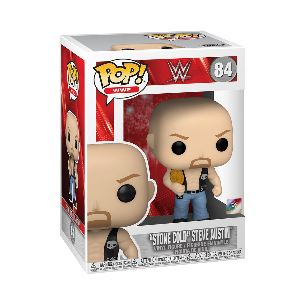 Funko Pop WWE: Stone Cold Steve Austin with Belt - Collectable Vinyl Figure - Gift Idea - Official Merchandise - Toys for Kids & Adults - Sports Fans - Model Figure for Collectors and Display FUNKO