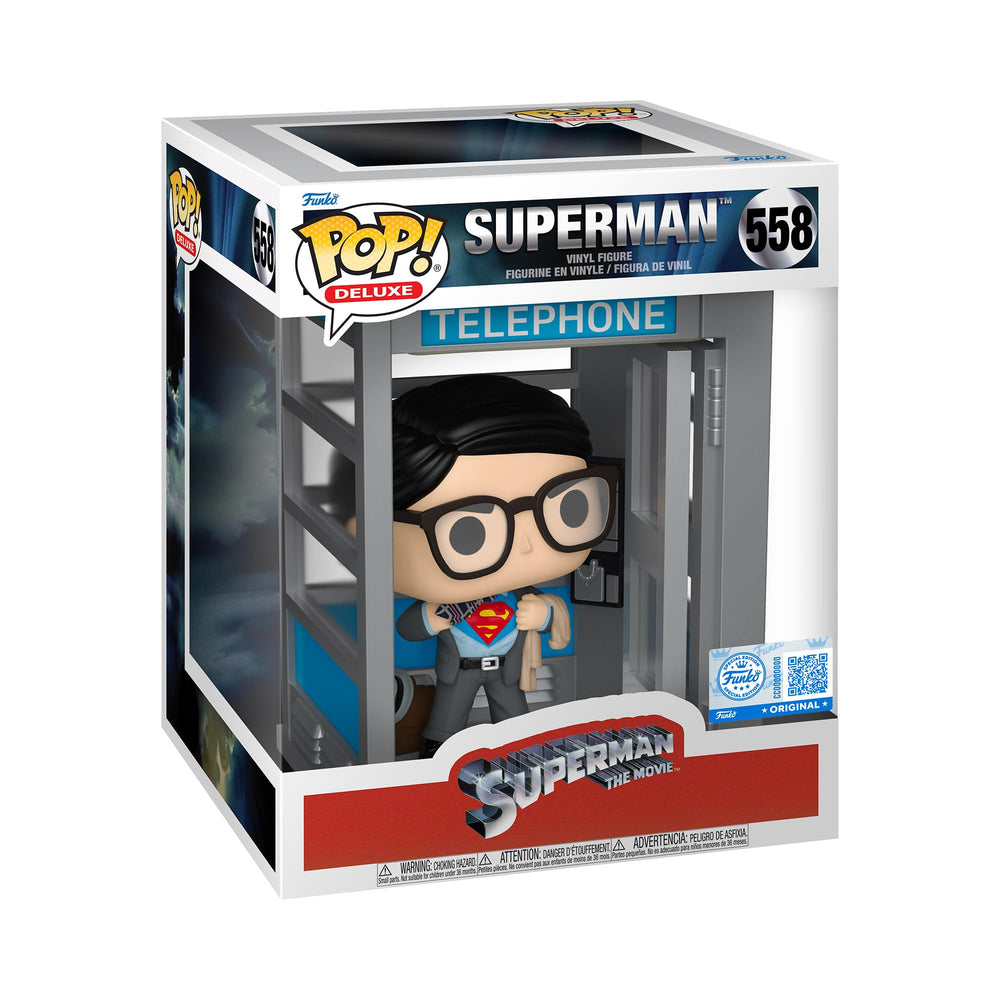 Funko Pop! Deluxe: DC Comics - Superman with Booth- Amazon Exclusive - Collectible Vinyl Figure - Gift Idea - Official Merchandise - Toys for Kids & Adults - Movies Fans FUNKO