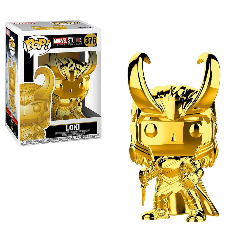 Funko Pop Marvel: Marvel Studios 10 - Loki (Gold Chrome) Collectible Figure, Multicolor FUNKO