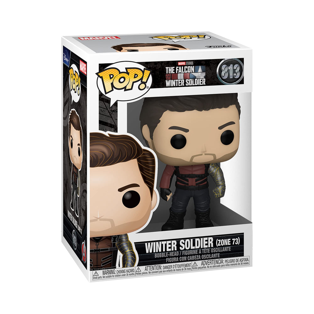 Funko Collectible Figure POP Marvel: Falcon and The Winter Soldier - Winter Soldier (Zone 73) Multicolor, 3.75 inches,51629 FUNKO