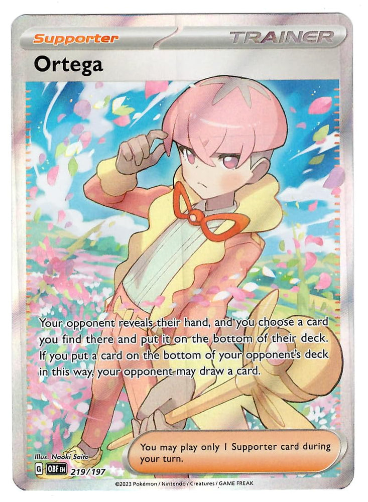 Pokemon - Ortega 219/197 - Obsidian Flames - Ultra Rare - Full Art Pokémon