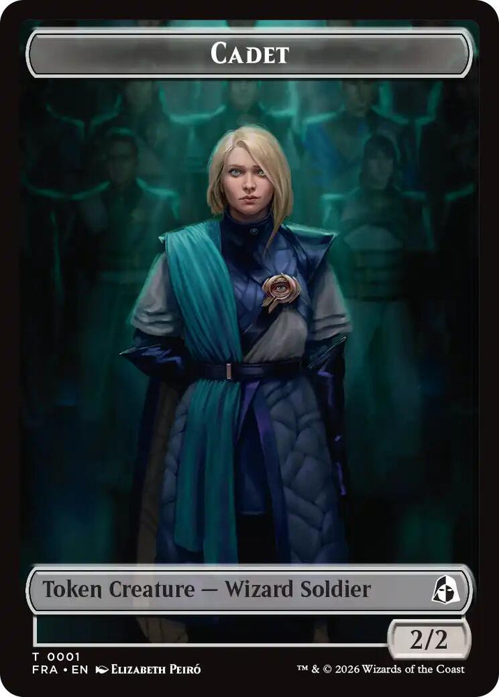 Cadet // Beast Double-Sided Token [Reality Fracture Tokens] Magic: The Gathering