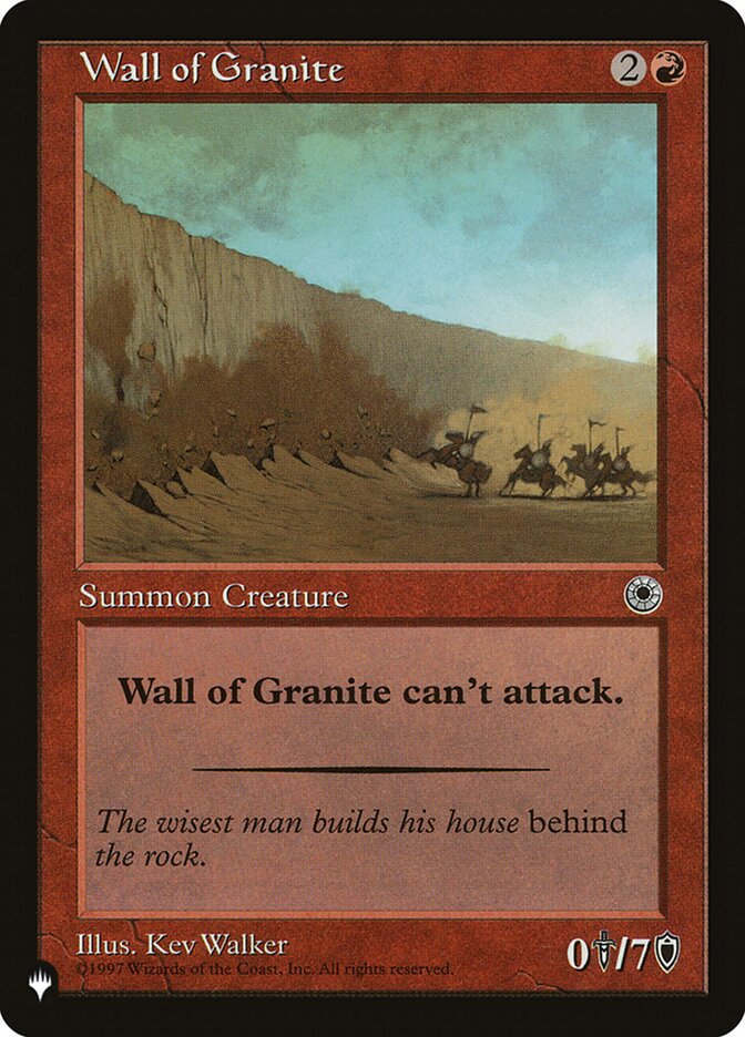 Wall of Granite [The List] Magic: The Gathering